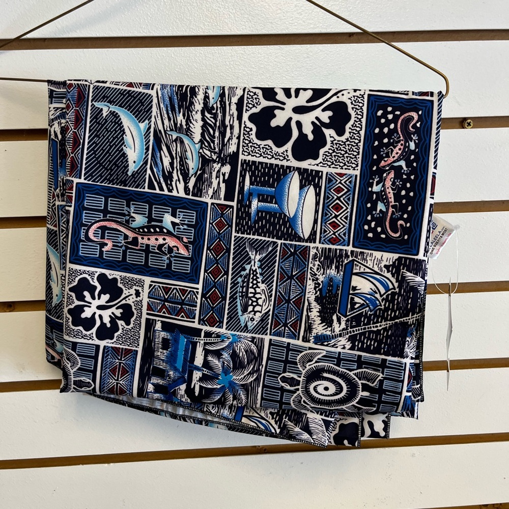 Blue and Black Patterned Fabric